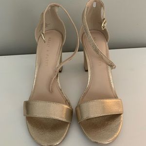 Gold Metallic Katie & Kelly Heeled Sandal